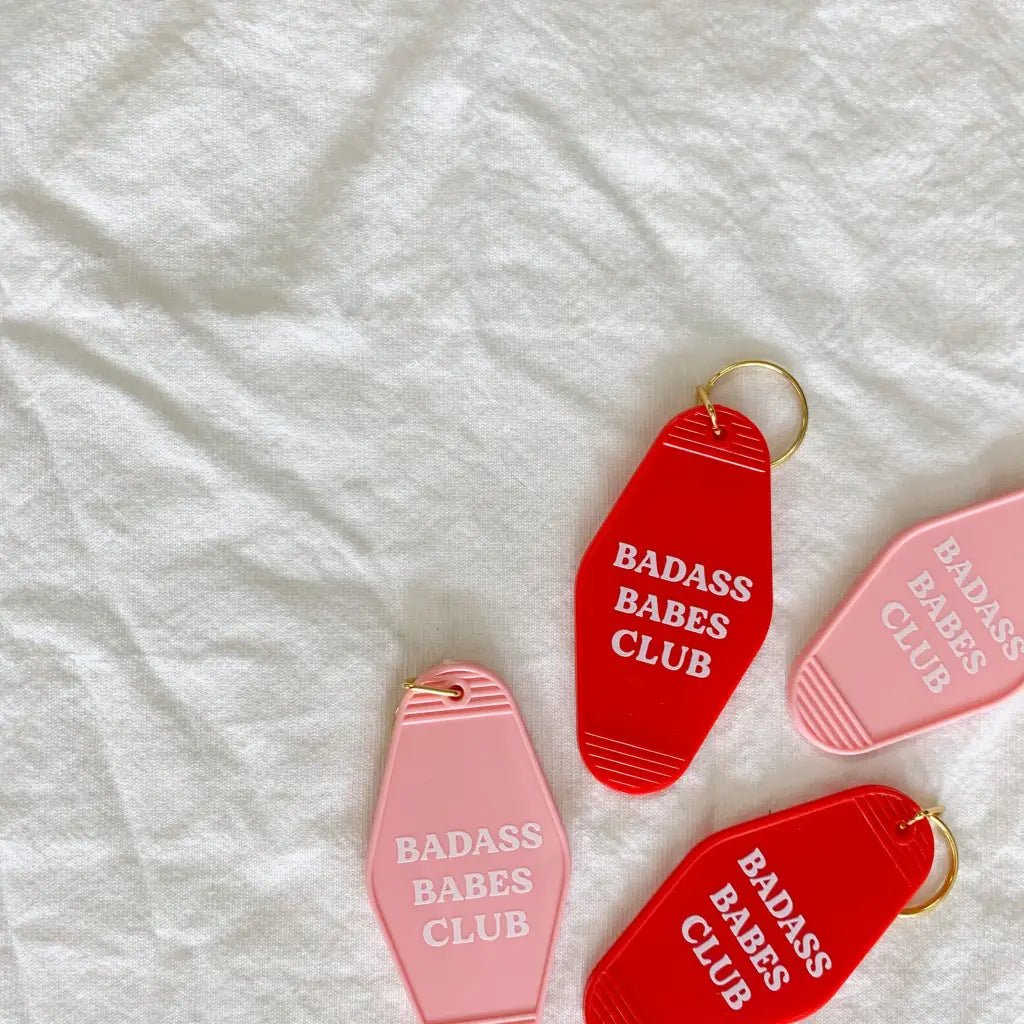 Badass Babes Club Vintage Hotel Keychains - Mack & Harvie