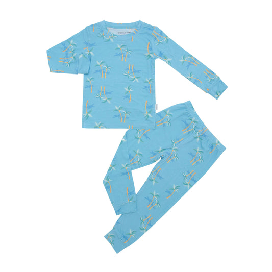 Two-Piece Set in Palm - Blue