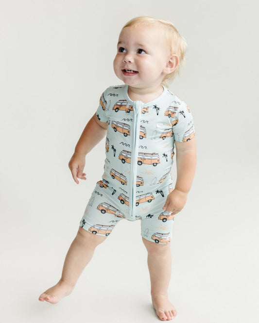 Bamboo Shorty Romper | Retro Beach - Mack & Harvie