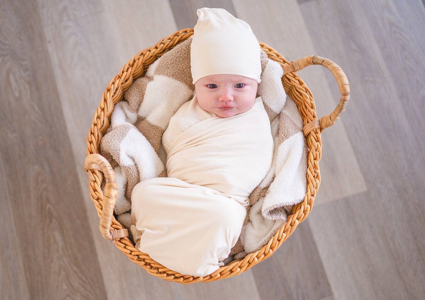 Bamboo Stretch Swaddle - Cream - Mack & Harvie