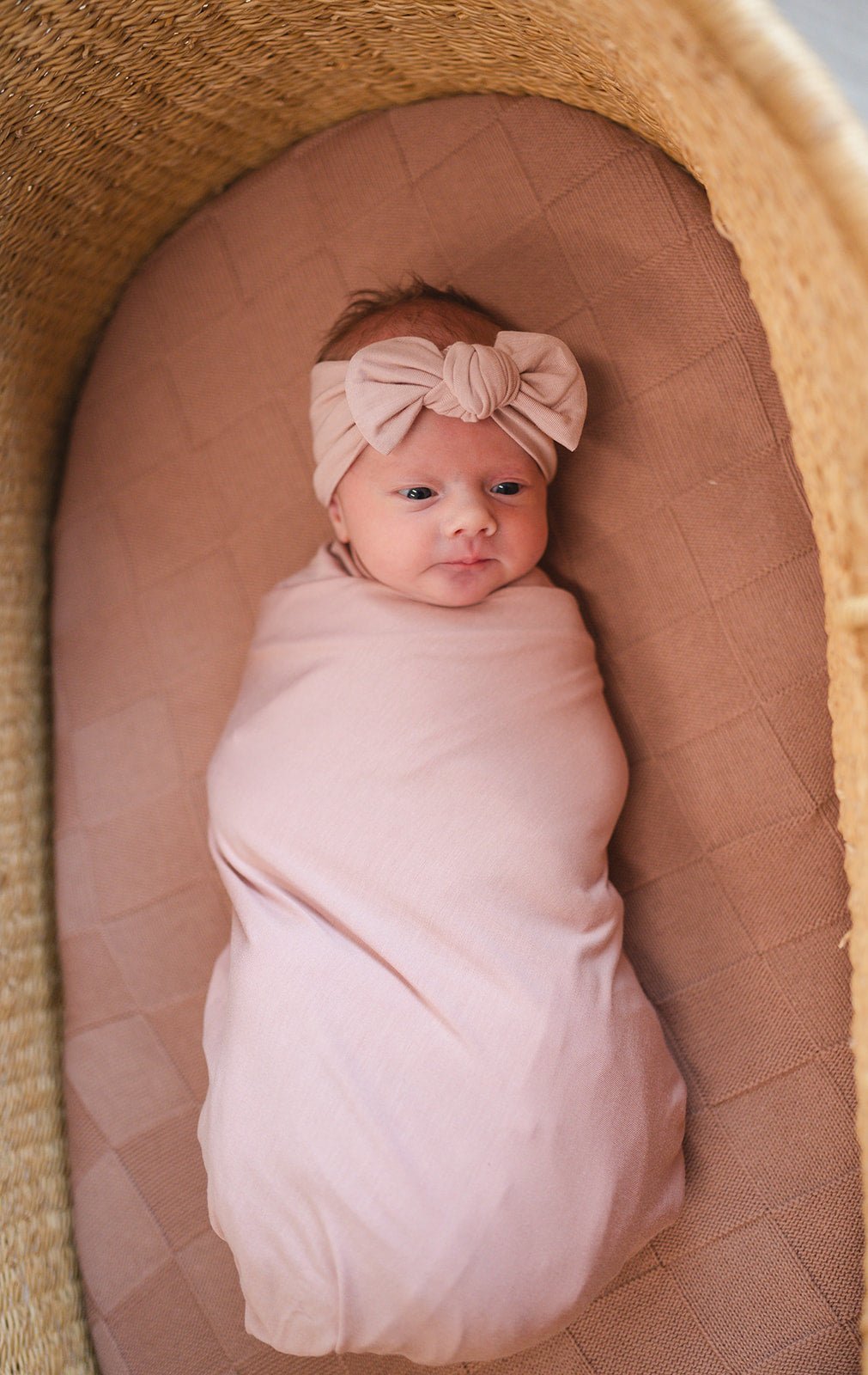 Bamboo Stretch Swaddle - Dusty Pink - Mack & Harvie