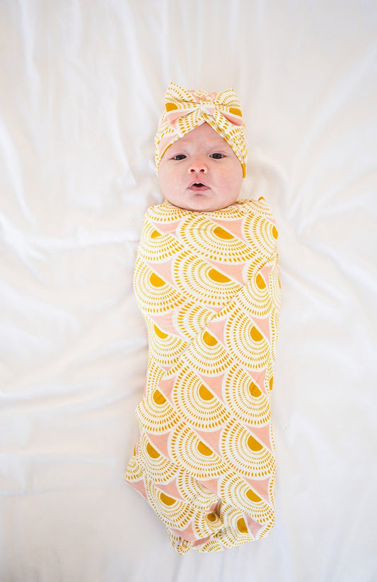 Bamboo Stretch Swaddle - Vintage Sunshine - Mack & Harvie