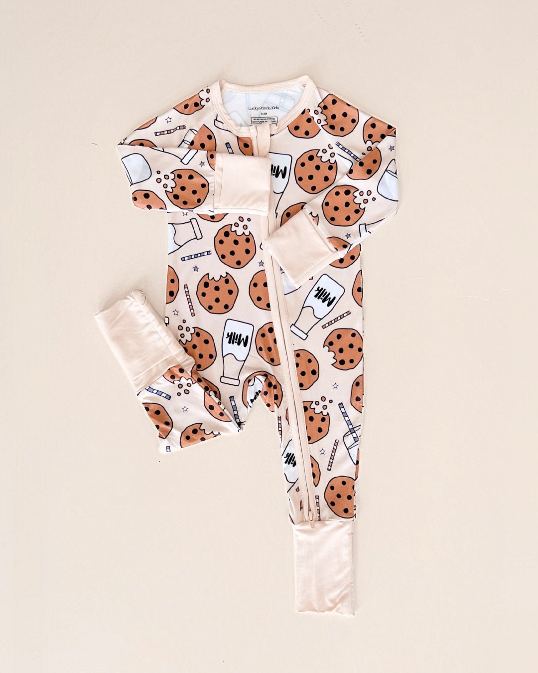 Bamboo Zip Romper | Milk & Cookies - Mack & Harvie