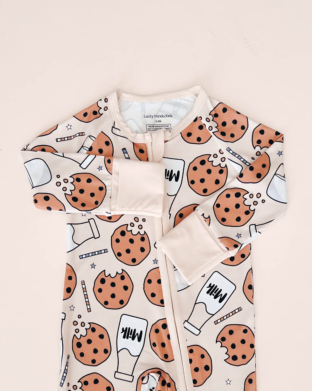 Bamboo Zip Romper | Milk & Cookies - Mack & Harvie