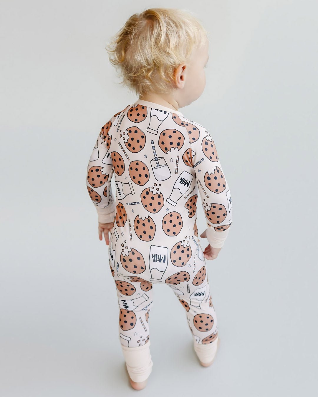 Bamboo Zip Romper | Milk & Cookies - Mack & Harvie