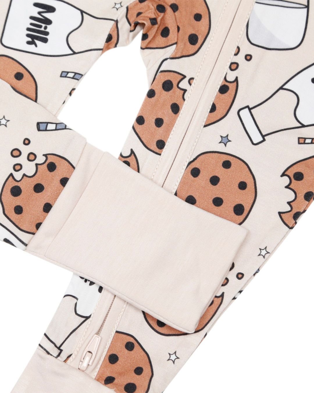 Bamboo Zip Romper | Milk & Cookies - Mack & Harvie