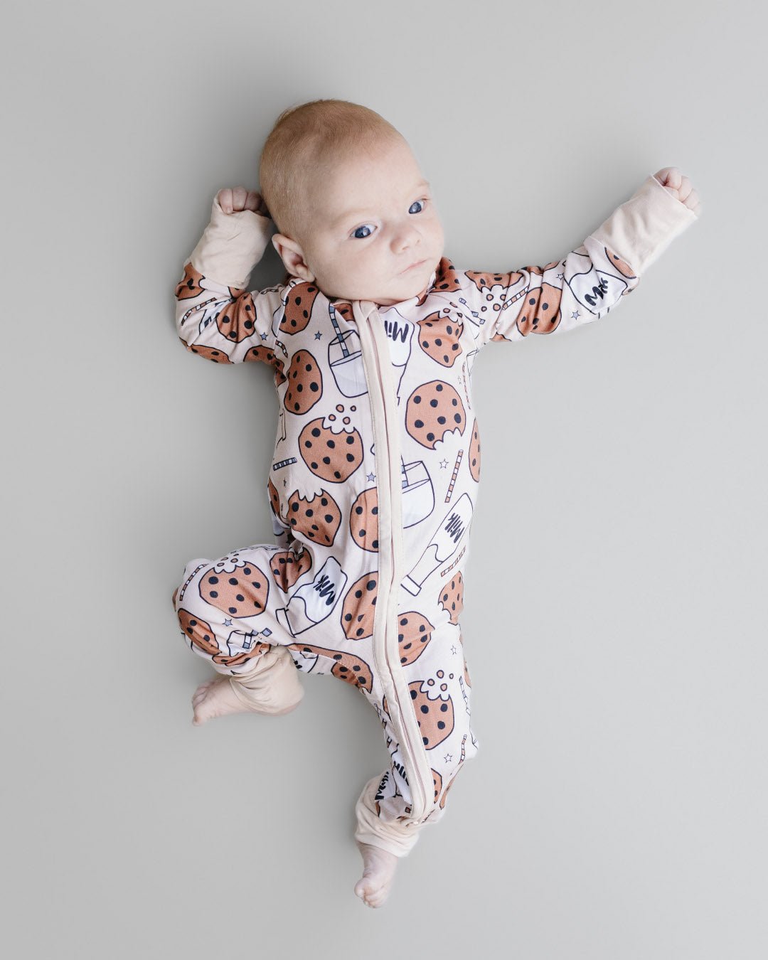 Bamboo Zip Romper | Milk & Cookies - Mack & Harvie
