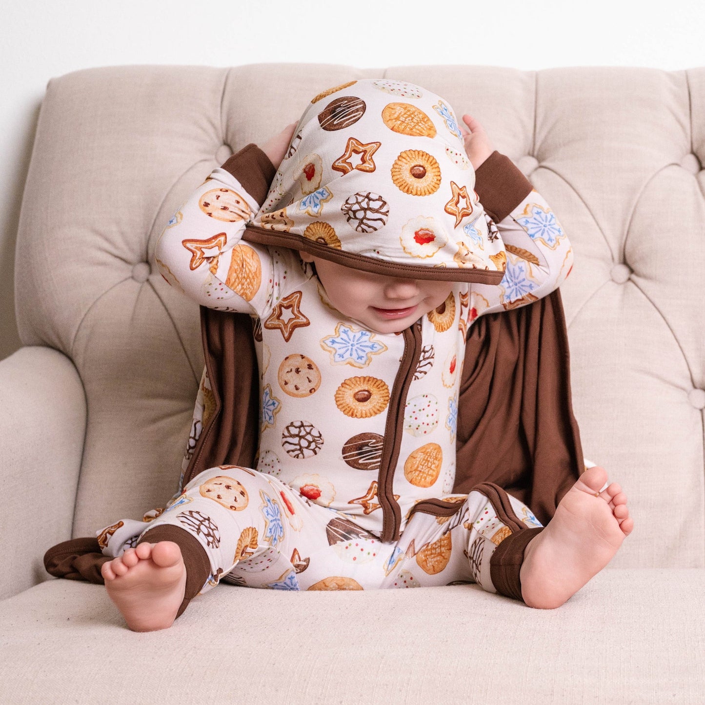 Cookie Swap | Convertible Bamboo Zipper Baby Pajamas