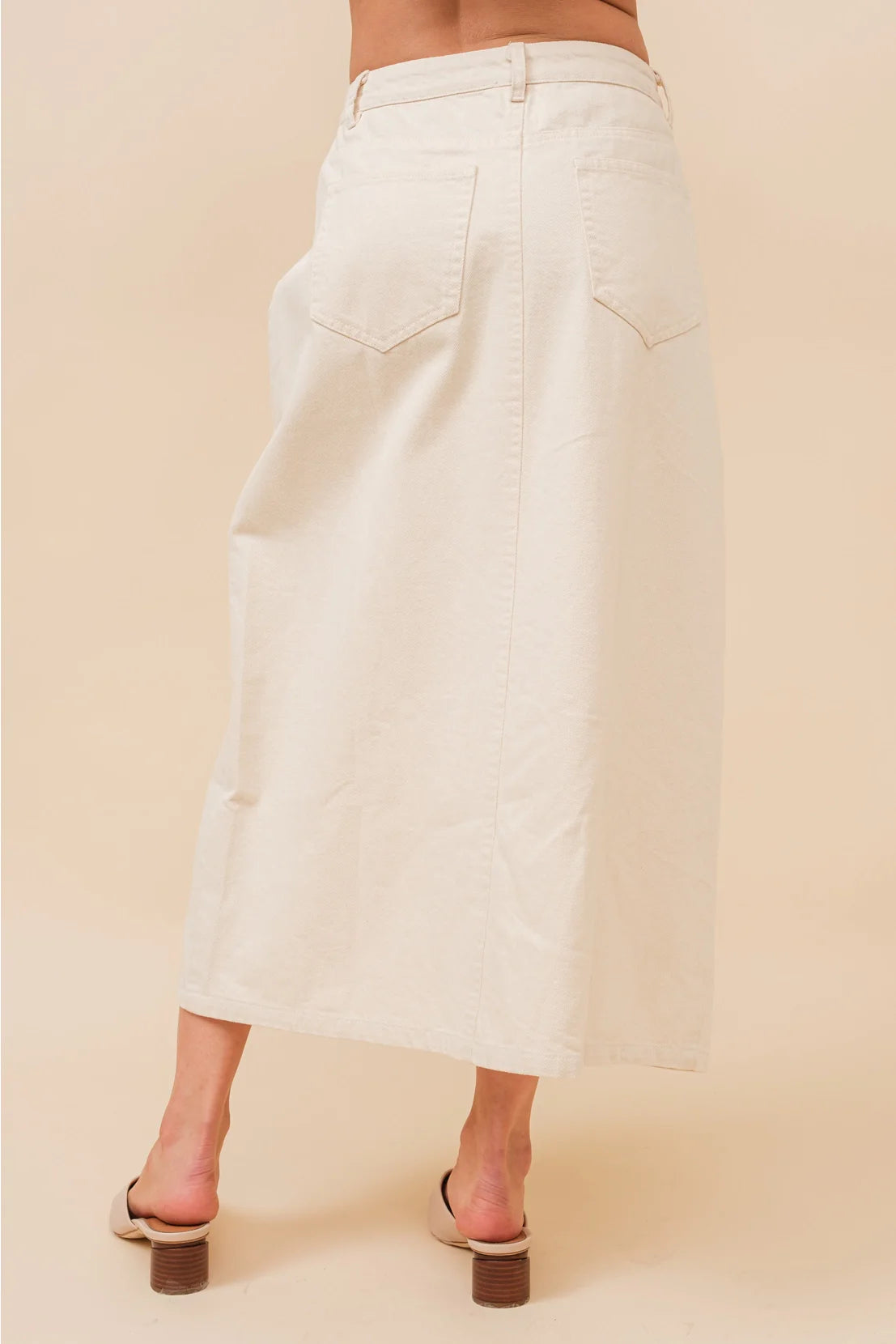 Surf Cowgirl Midi Denim Skirt