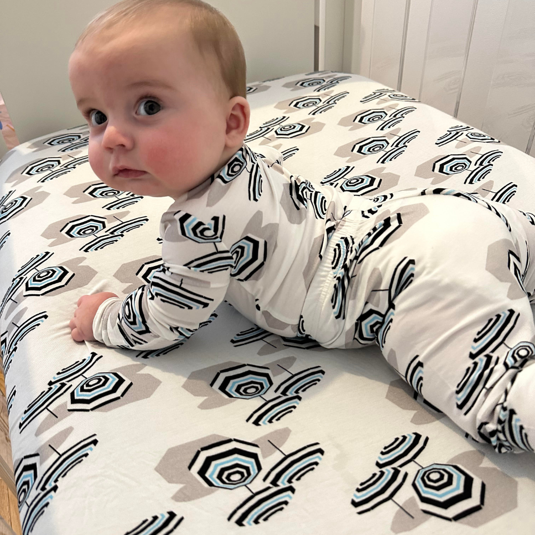 Crib Sheet in Beach Club Signature