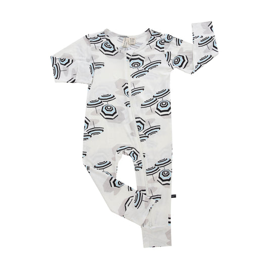 Zippered Romper in Beach Club Signature