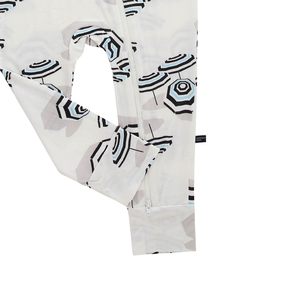 Zippered Romper in Beach Club Signature