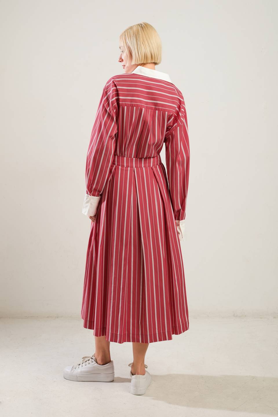 BEHIND THE GRIN WOVEN MIDI SKIRT - Mack & Harvie