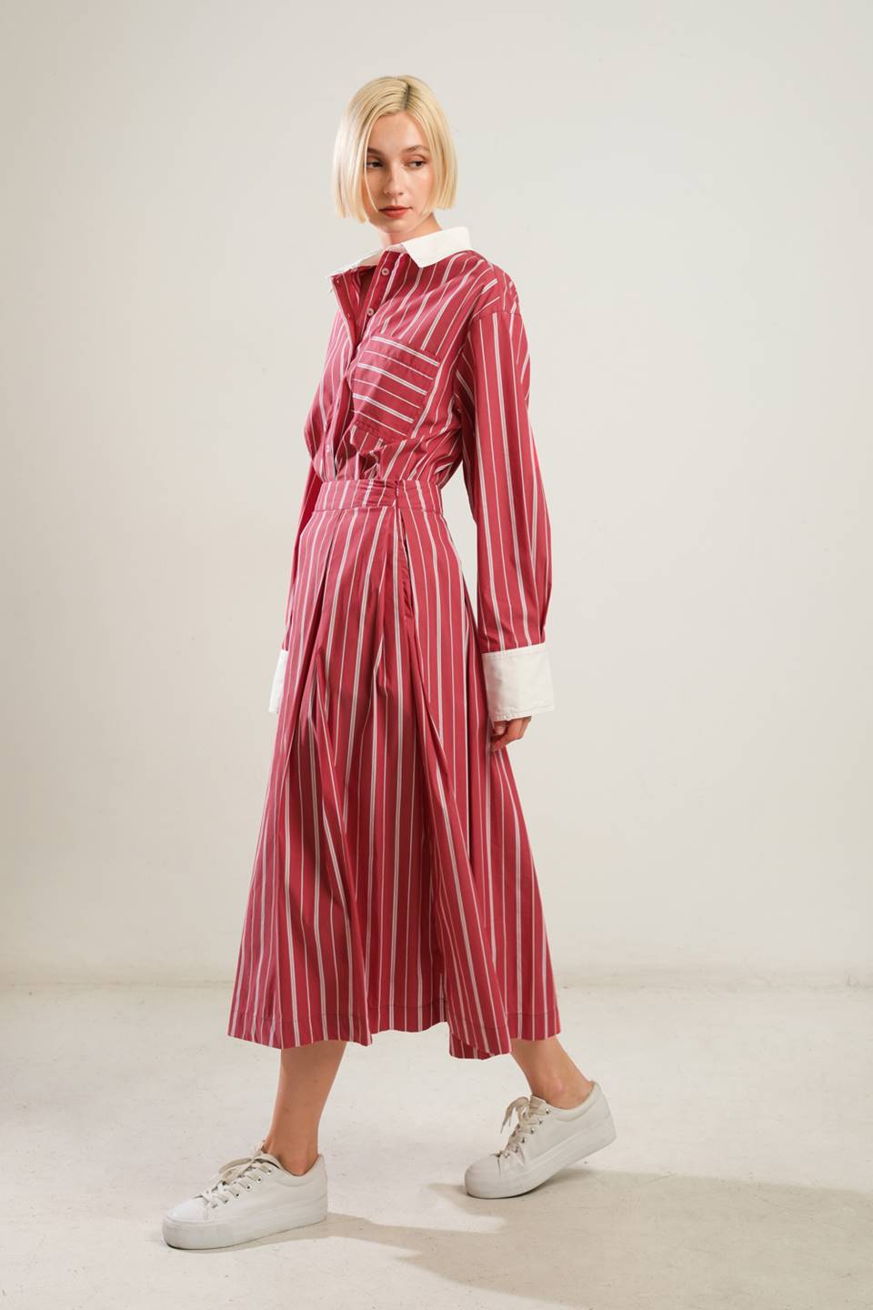 BEHIND THE GRIN WOVEN MIDI SKIRT - Mack & Harvie