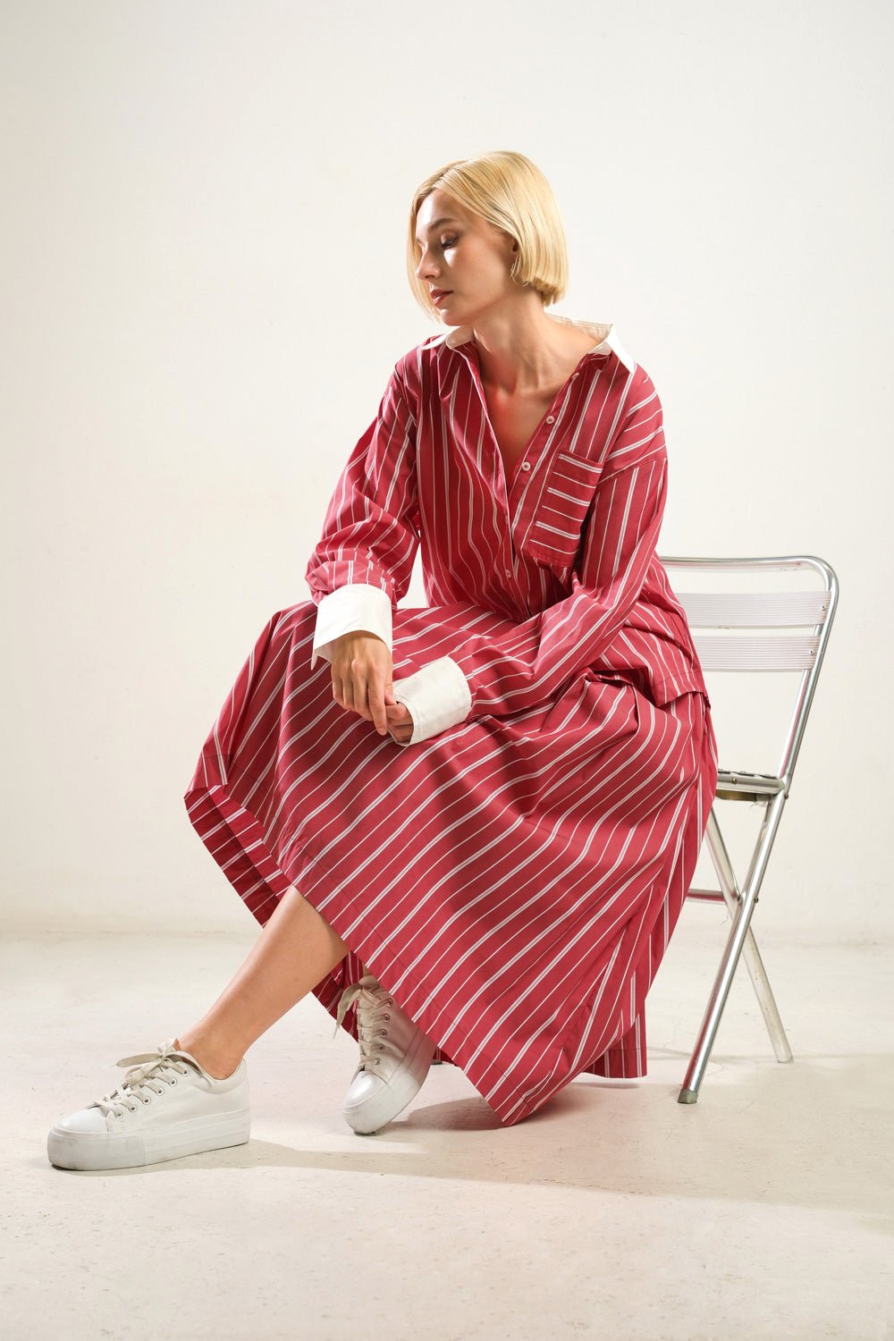 BEHIND THE GRIN WOVEN MIDI SKIRT - Mack & Harvie
