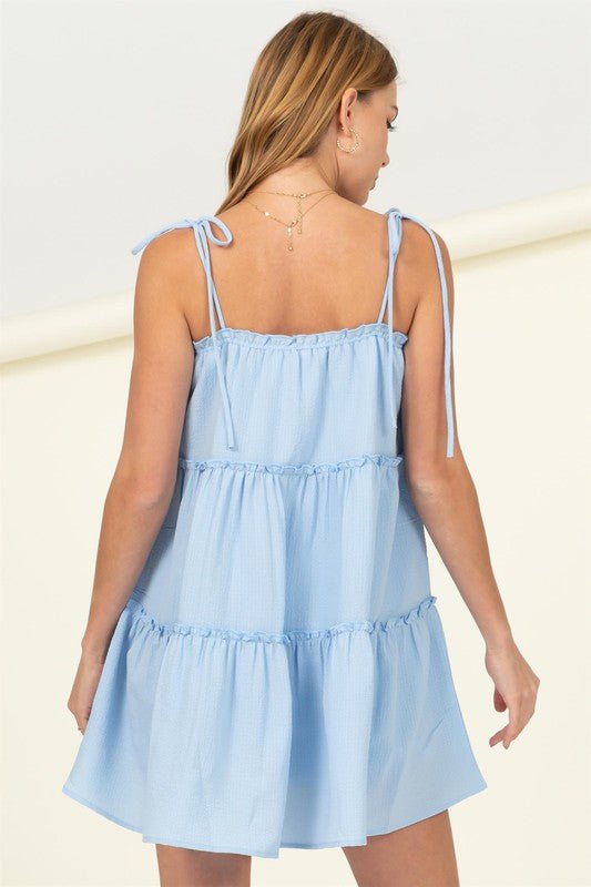 Better Days Tie-Strap Tiered Mini Dress - Mack & Harvie
