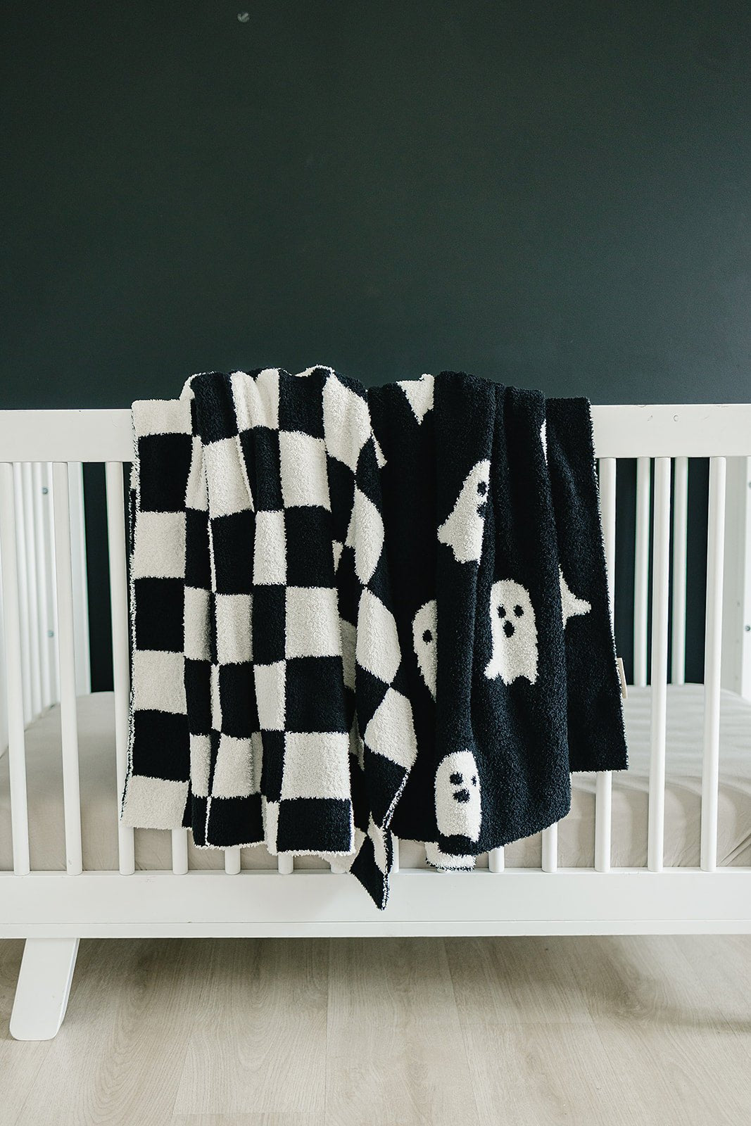 Black + White Checkered Plush Blanket - Mack & Harvie