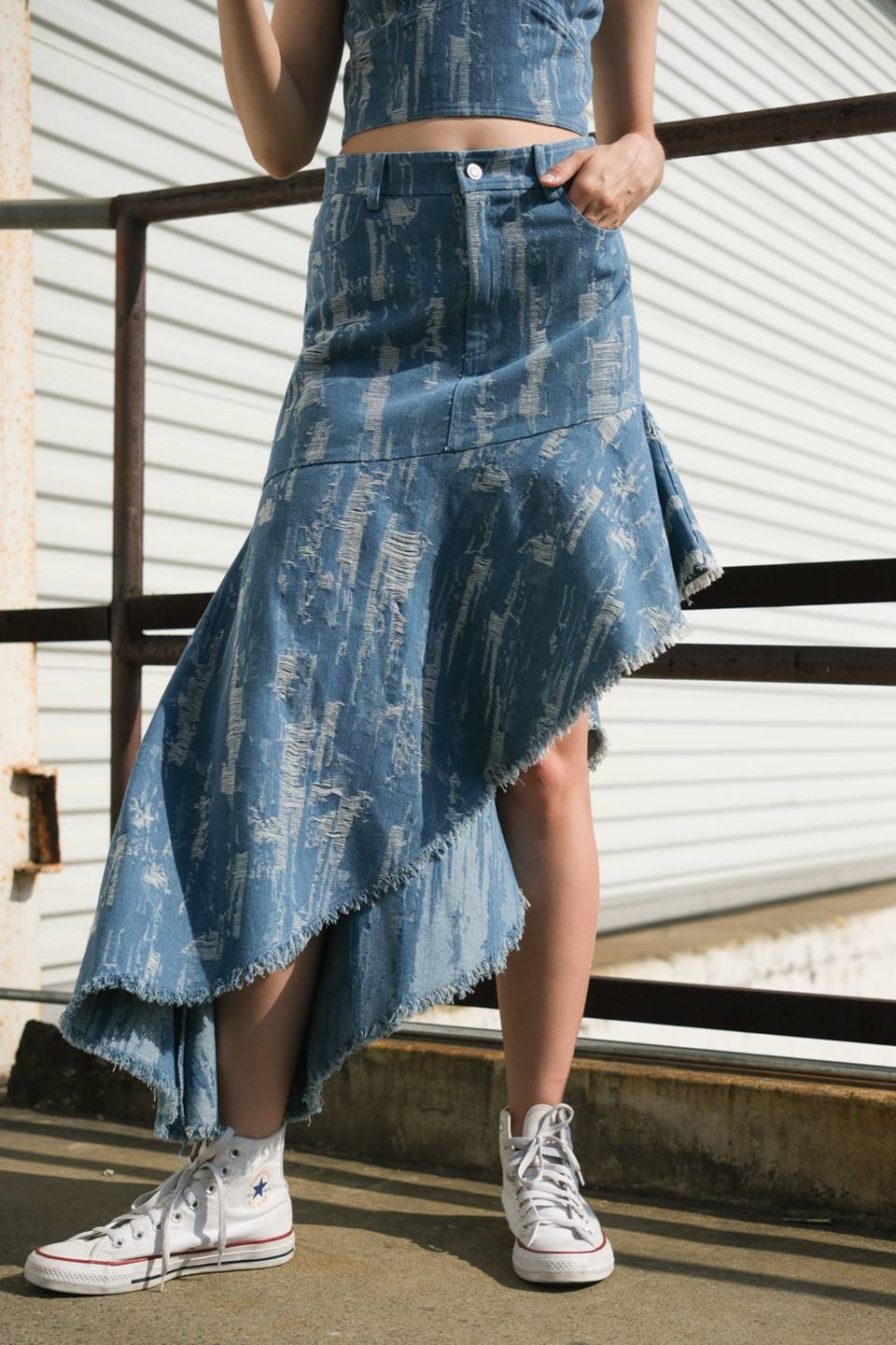 BREEZY ADORATION DENIM SKIRT - Mack & Harvie