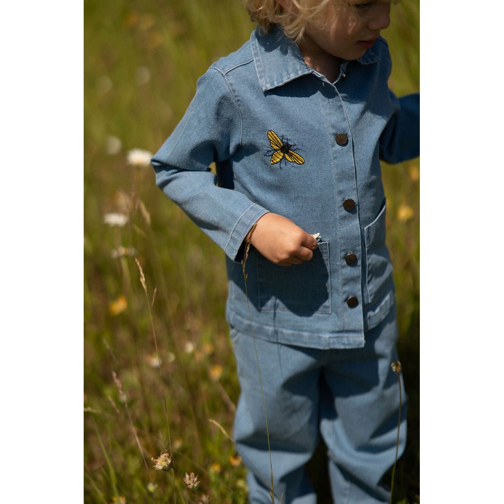 Buzzy Denim Cardigan