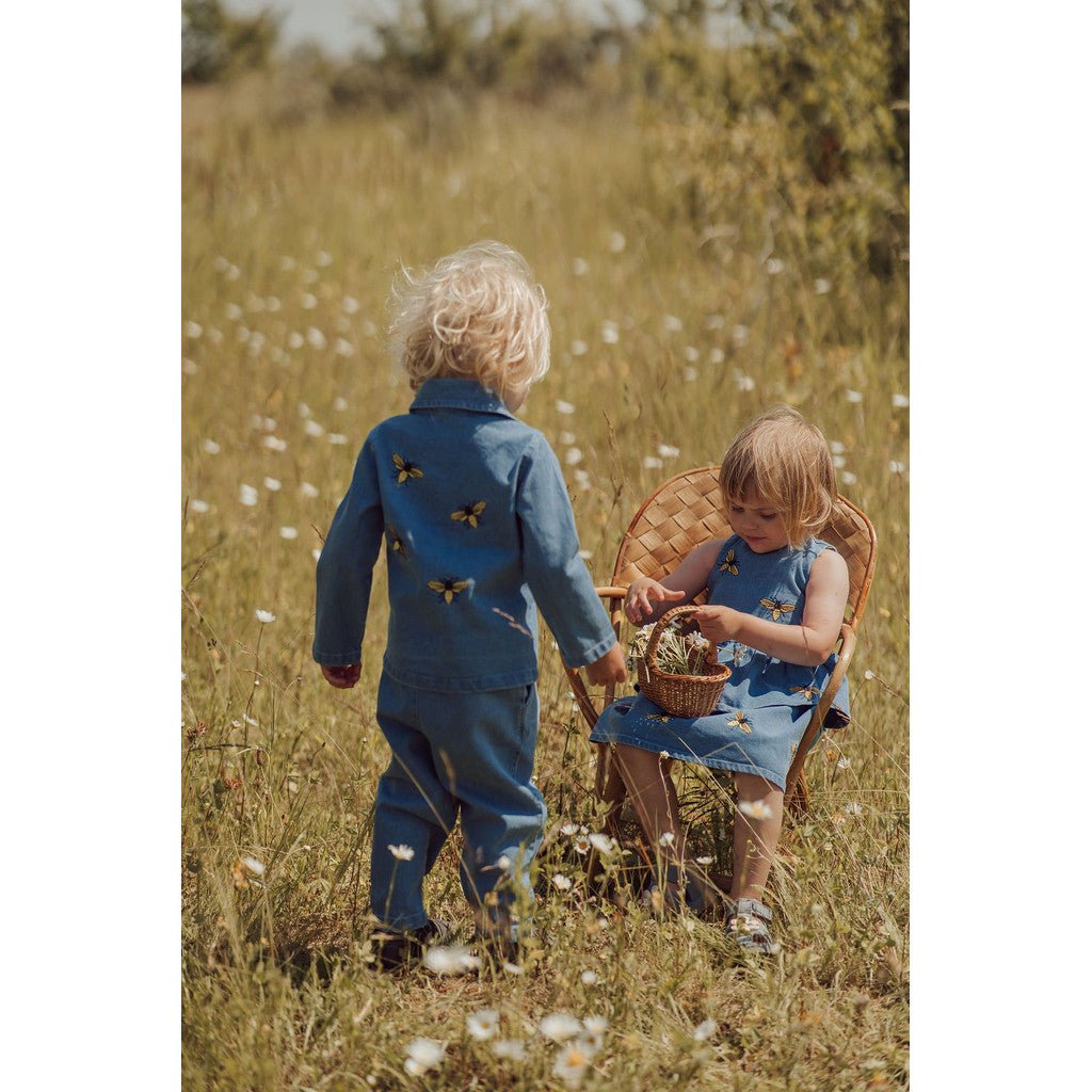 Buzzy Denim Cardigan