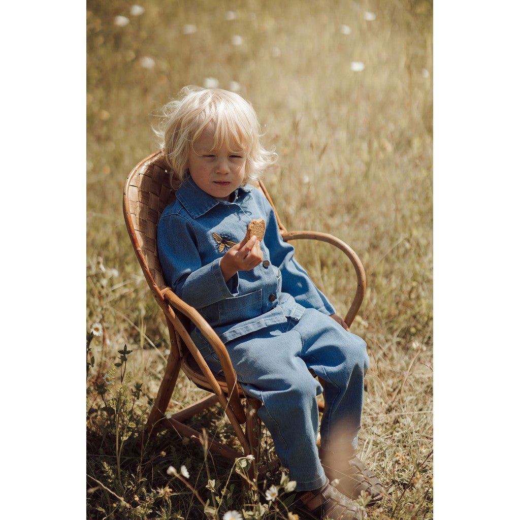 Buzzy Denim Cardigan