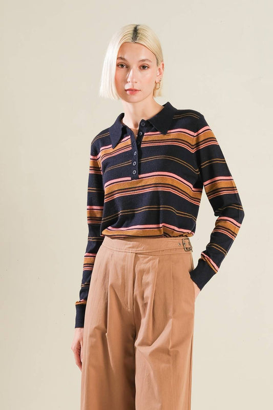 CALL IT FATE SWEATER POLO TOP - Mack & Harvie