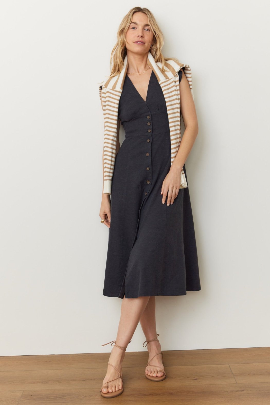 Camila Midi Dress - BLACK
