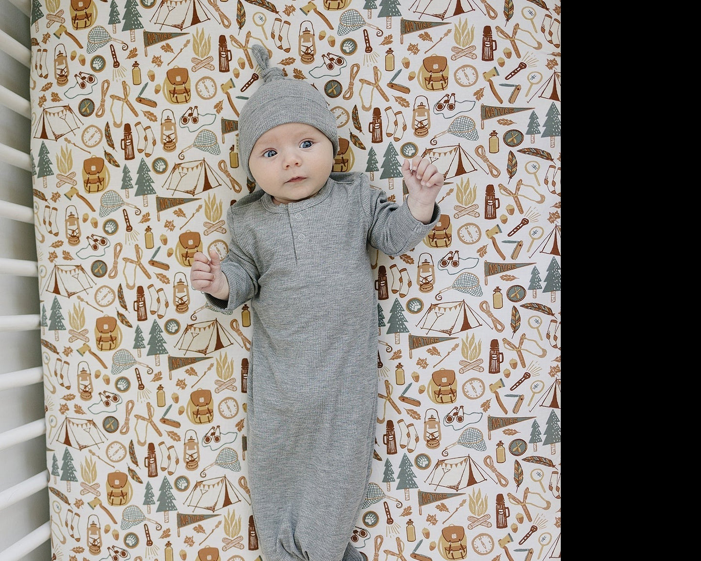 Camping Trip Bamboo Stretch Crib Sheet - Mack & Harvie