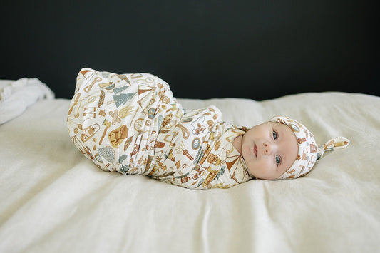 Camping Trip Bamboo Stretch Swaddle - Mack & Harvie