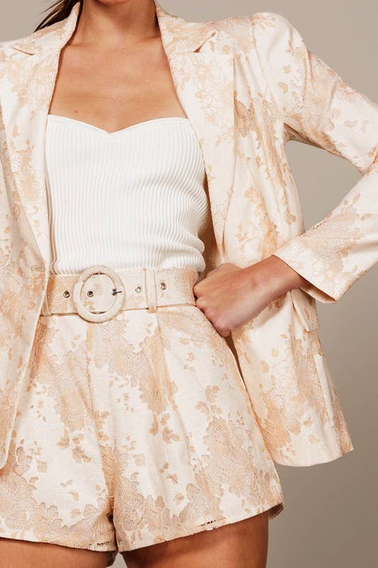Jacquared Blazer Jacket