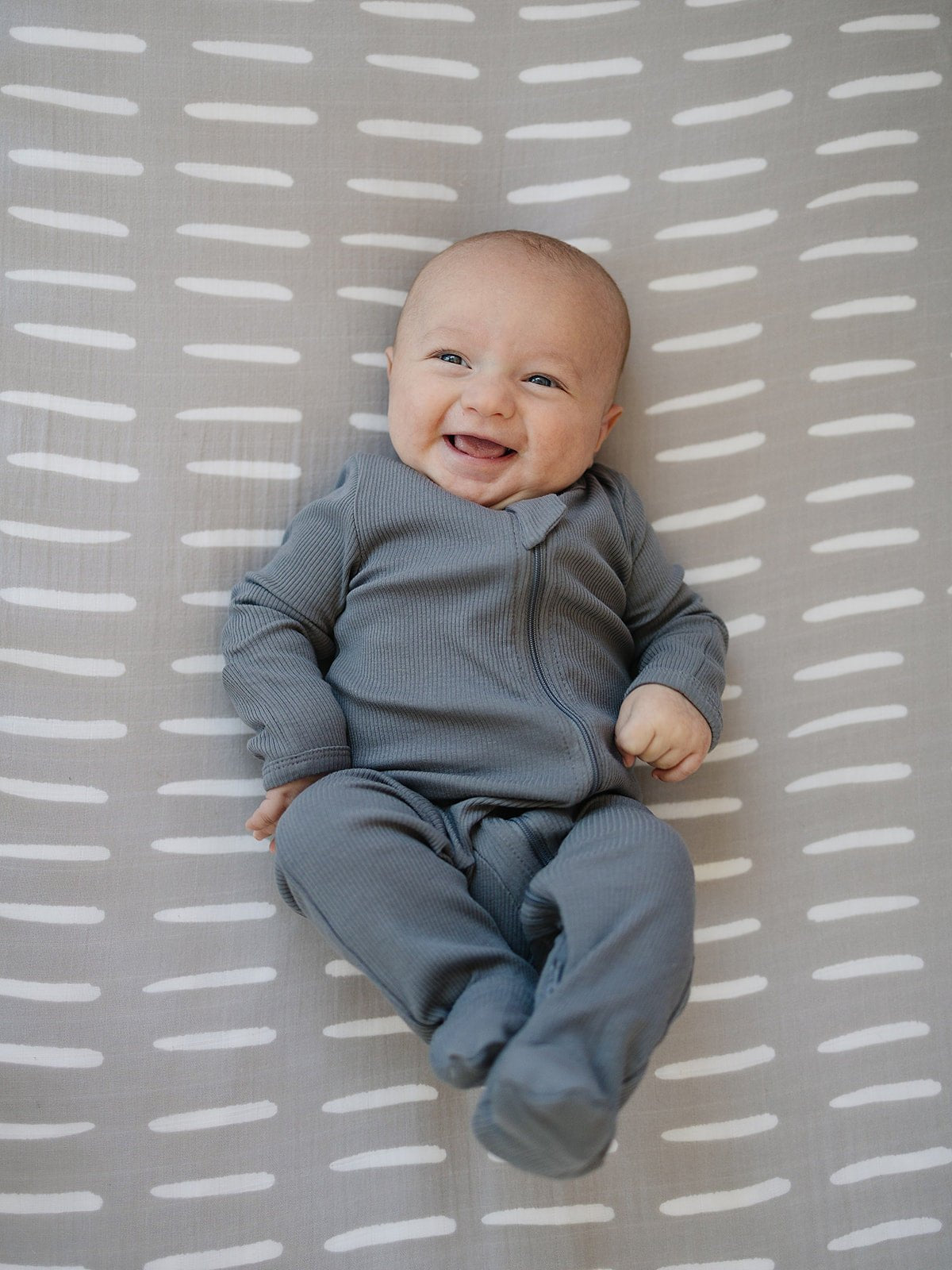 Charcoal Organic Cotton Ribbed Zipper - Mack & Harvie