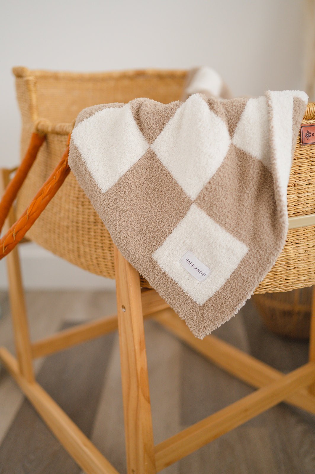 Checker Blanket - Taupe/White - Mack & Harvie