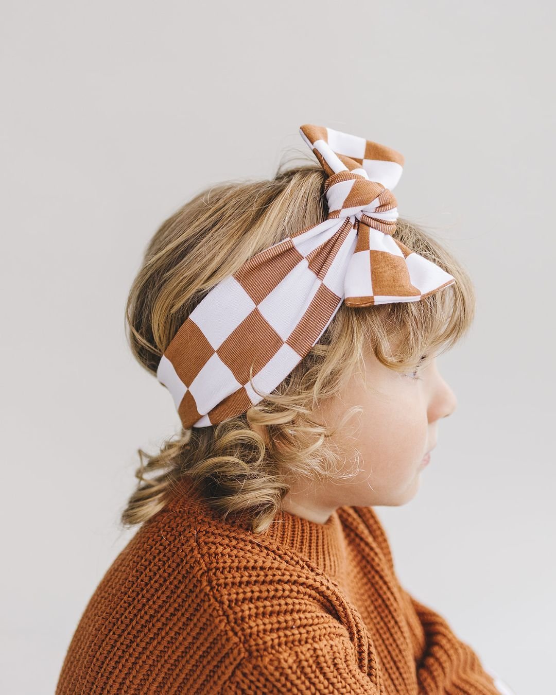 Checkered Headband | Copper - Mack & Harvie