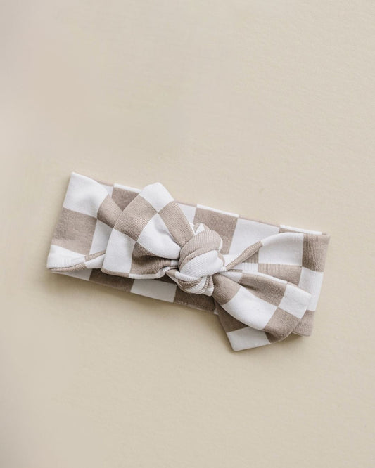 Checkered Headband | Latte - Mack & Harvie