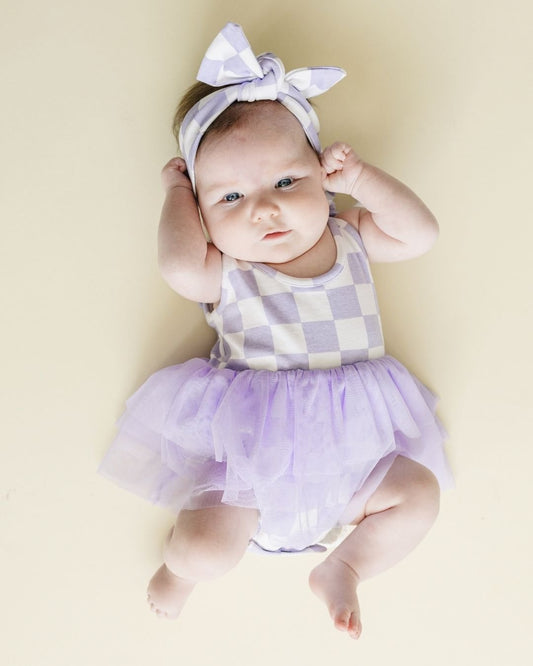 Checkered Headband | Lavender - Mack & Harvie