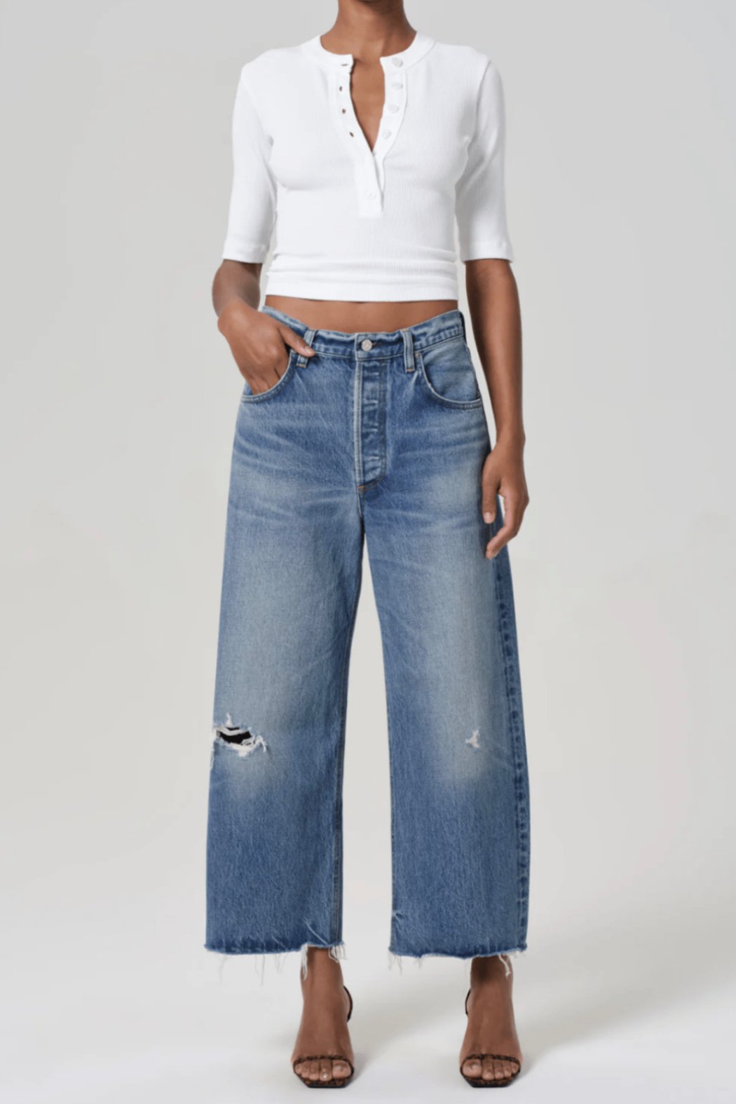 Ayla Raw-Hem Crop