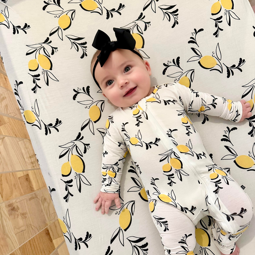 Crib Sheet in Citrus Signature