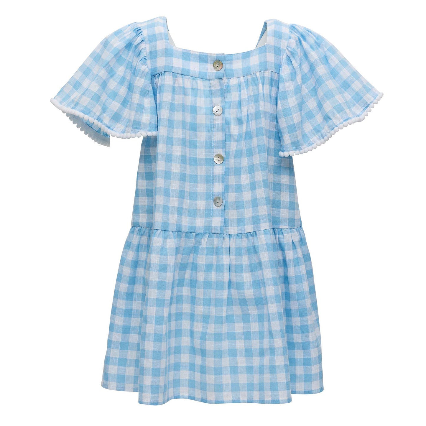 Cornflower Gingham Beach Dress - Mack & Harvie
