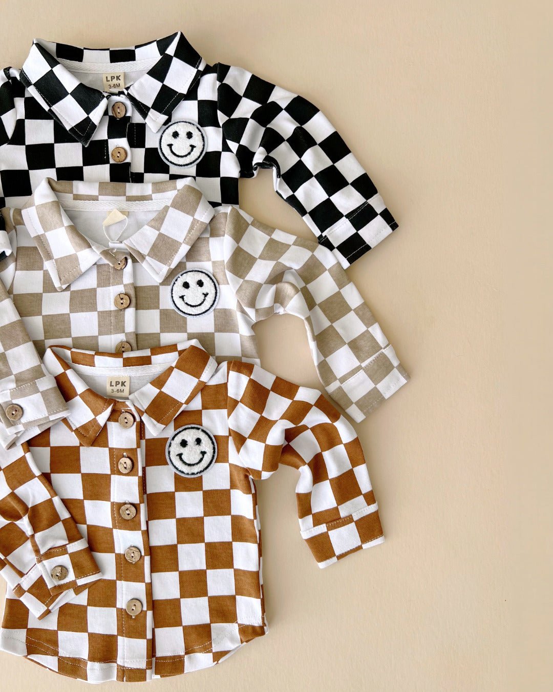 Cotton Shacket | Smiley Checkered Copper - Mack & Harvie
