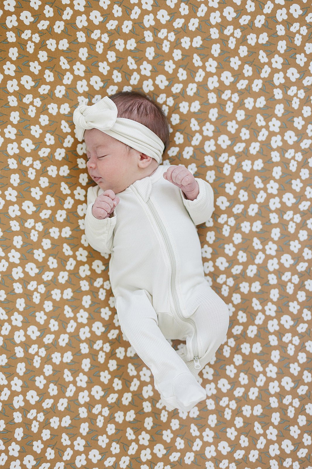 Cream Ribbed Bamboo Zipper - Mack & Harvie