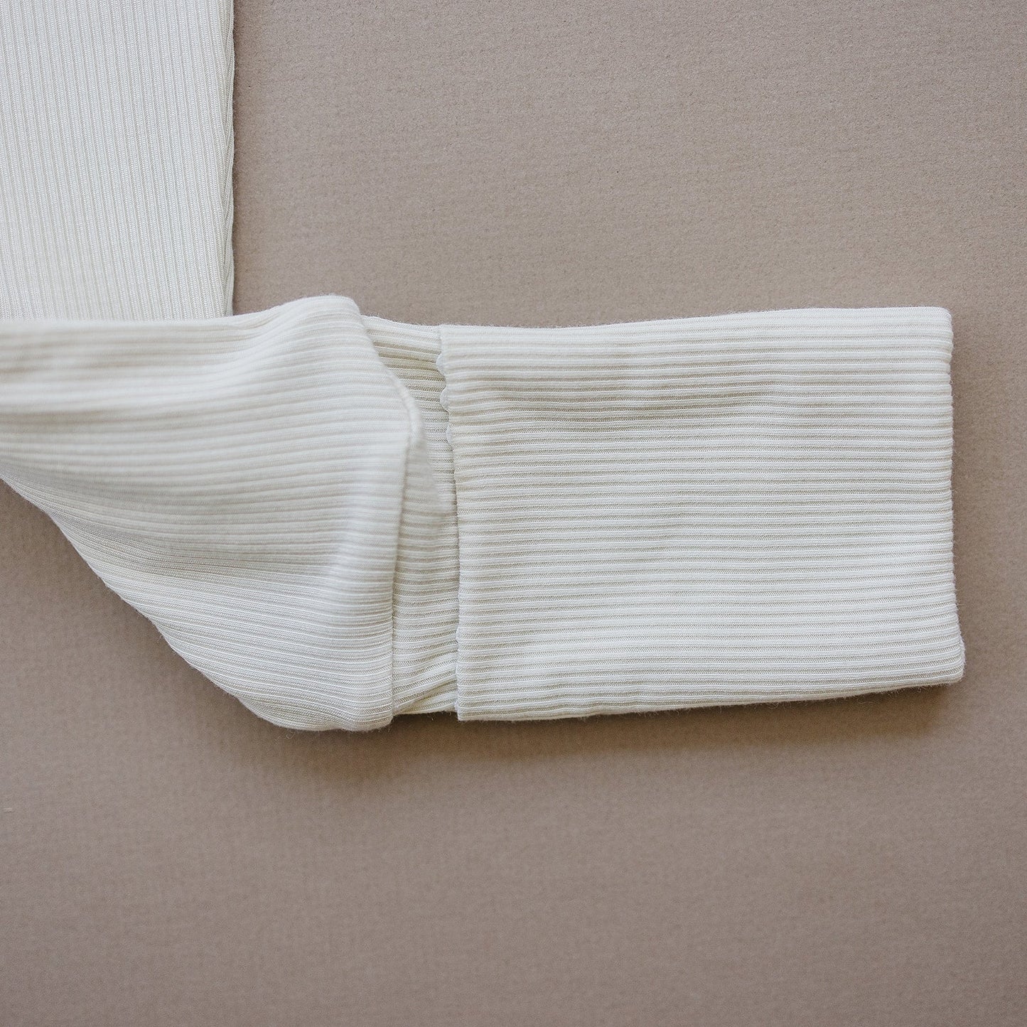 Cream Ribbed Bamboo Zipper - Mack & Harvie