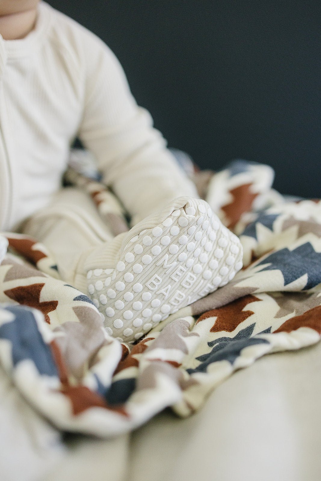 Cream Ribbed Bamboo Zipper - Mack & Harvie