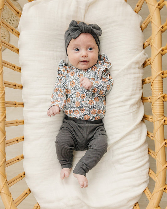 Dainty Meadow Ruffle Sleeve Bamboo Bodysuit - Mack & Harvie