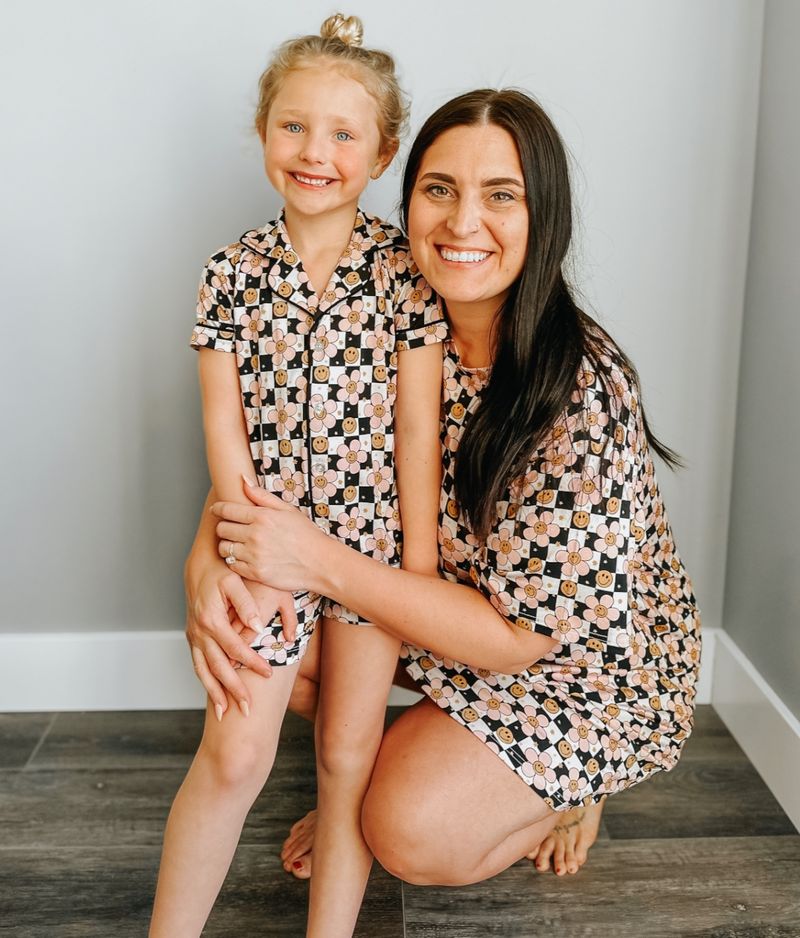 Daisy Checks Women's T-shirt Dress - Mack & Harvie