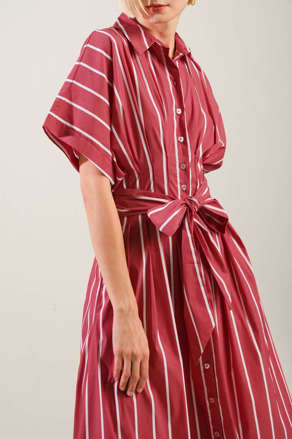 DARING HEART WOVEN MIDI DRESS - Mack & Harvie