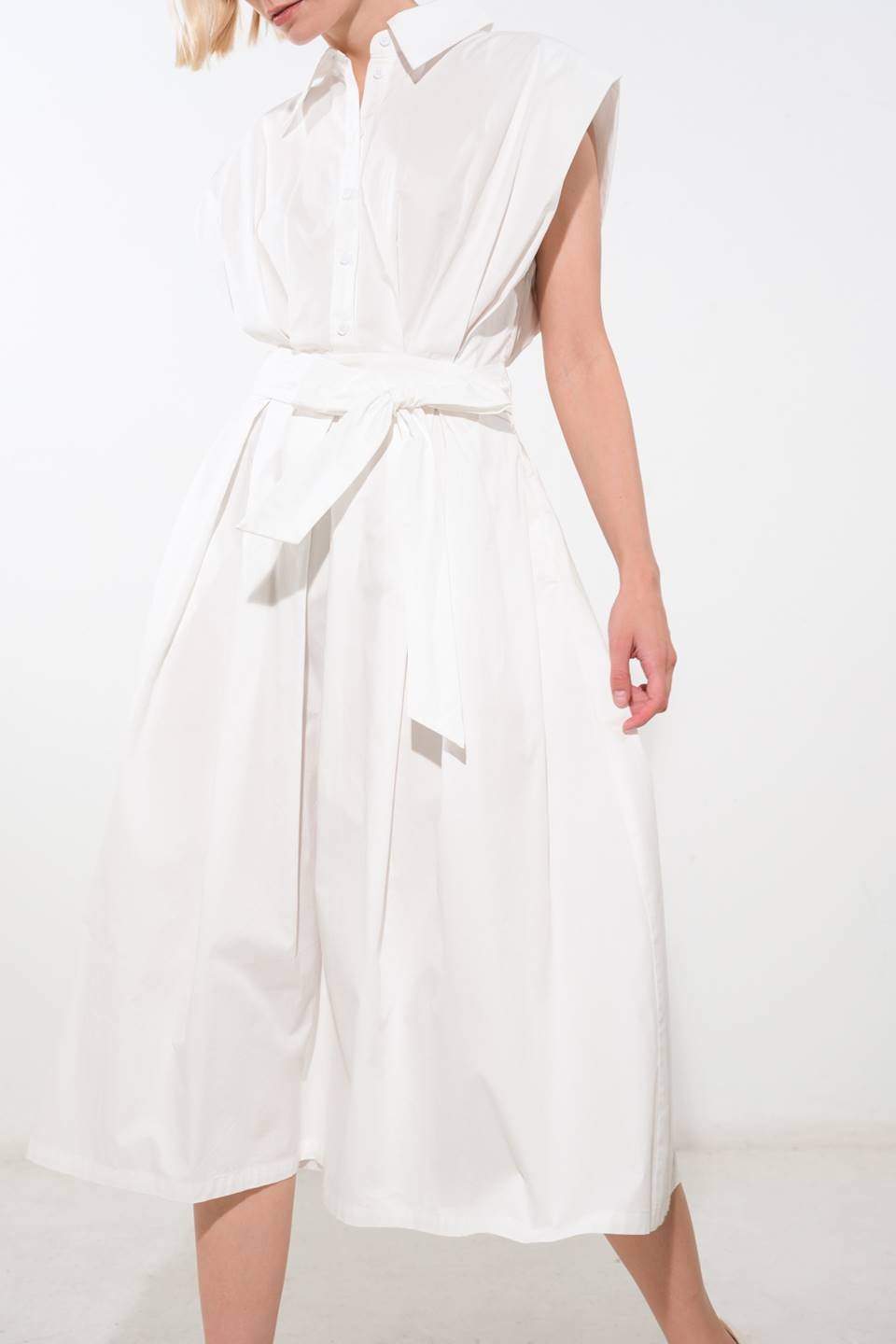 DEEPER CONNECTION WOVEN MIDI DRESS - Mack & Harvie