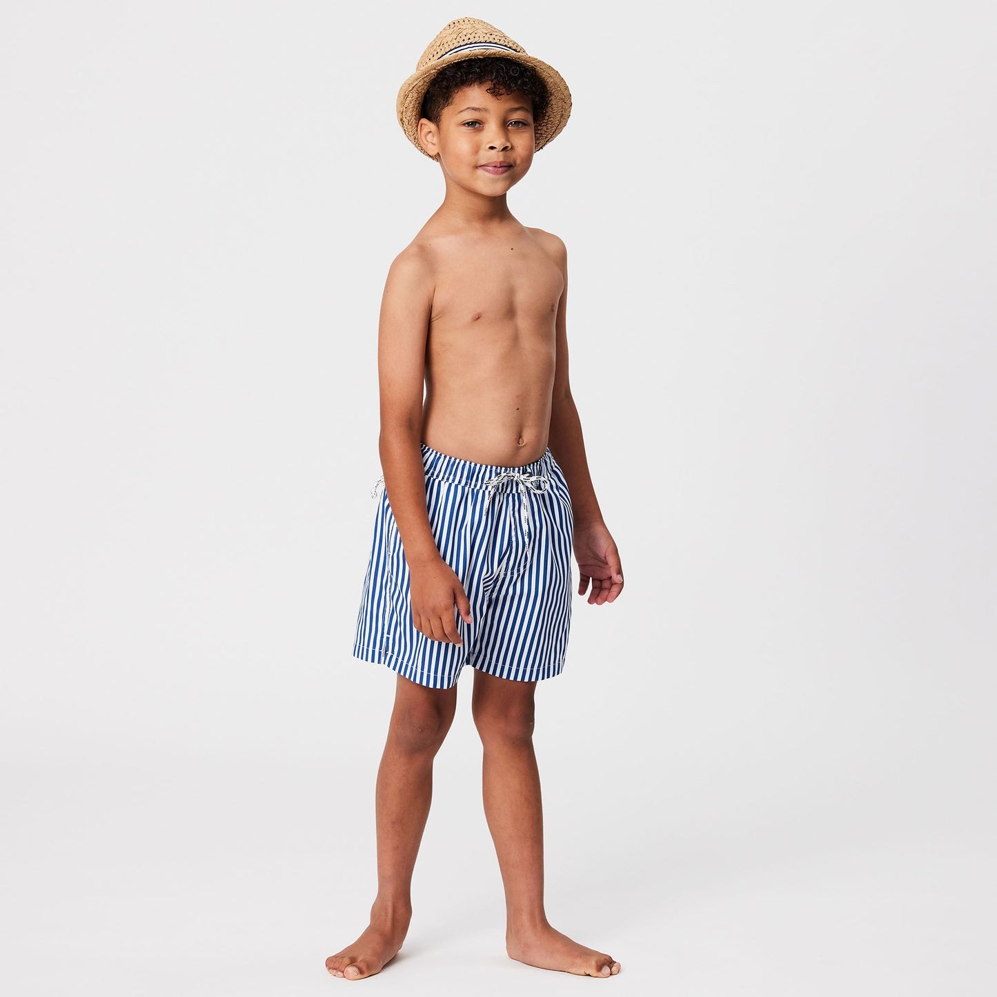 Denim Stripe Comfort Lined Swim Short - Mack & Harvie