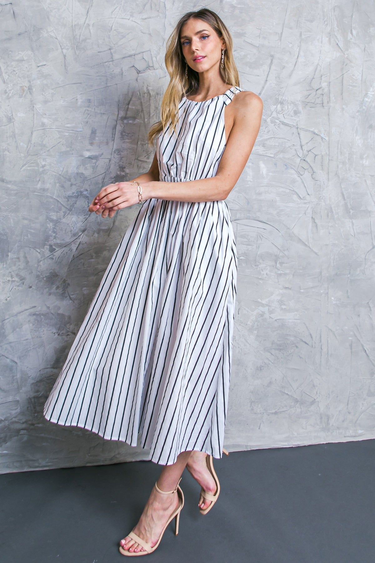 DON'T HOLD BACK POPLIN MIDI DRESS - Mack & Harvie
