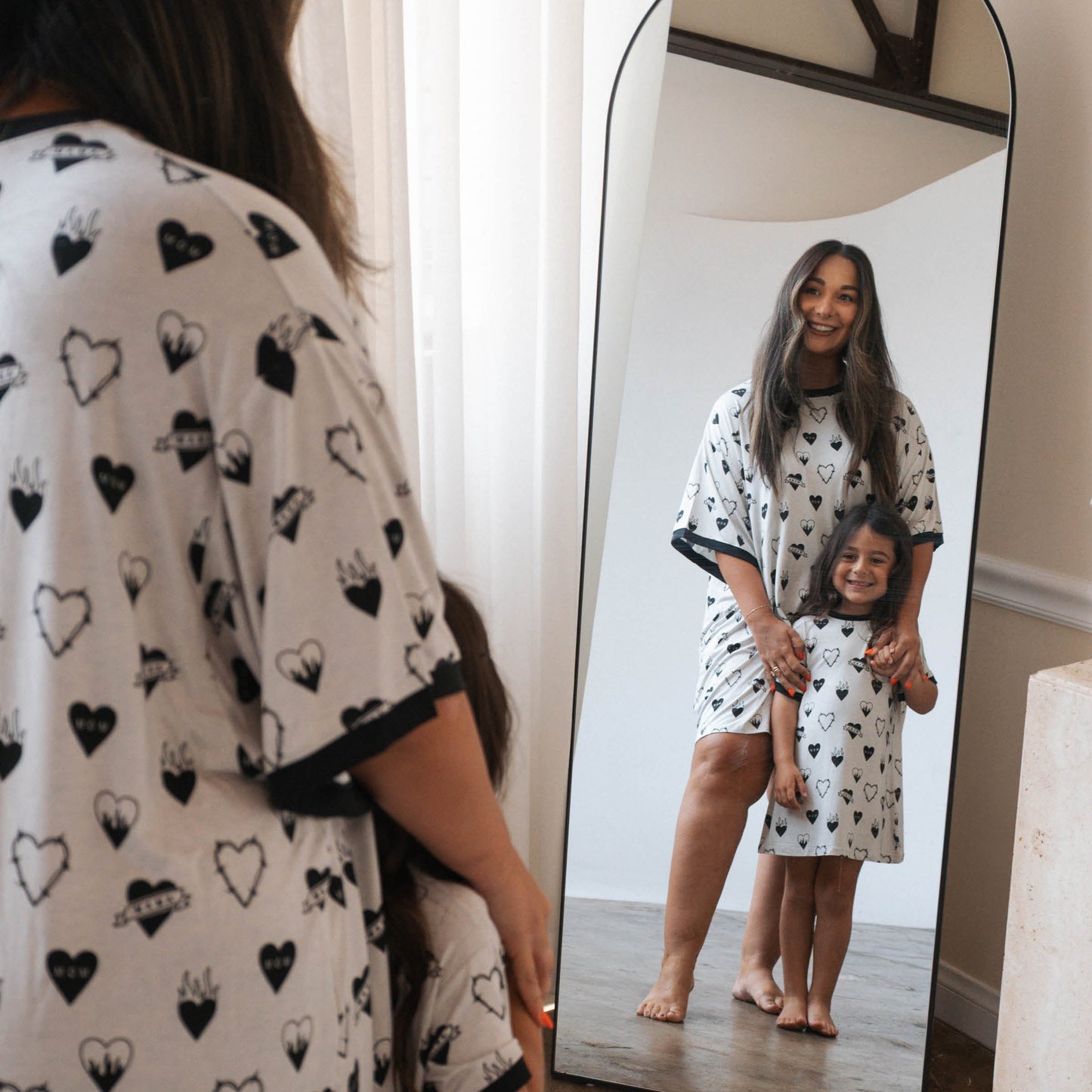 Tattoo Heart Heather Grey | T-Shirt Dress