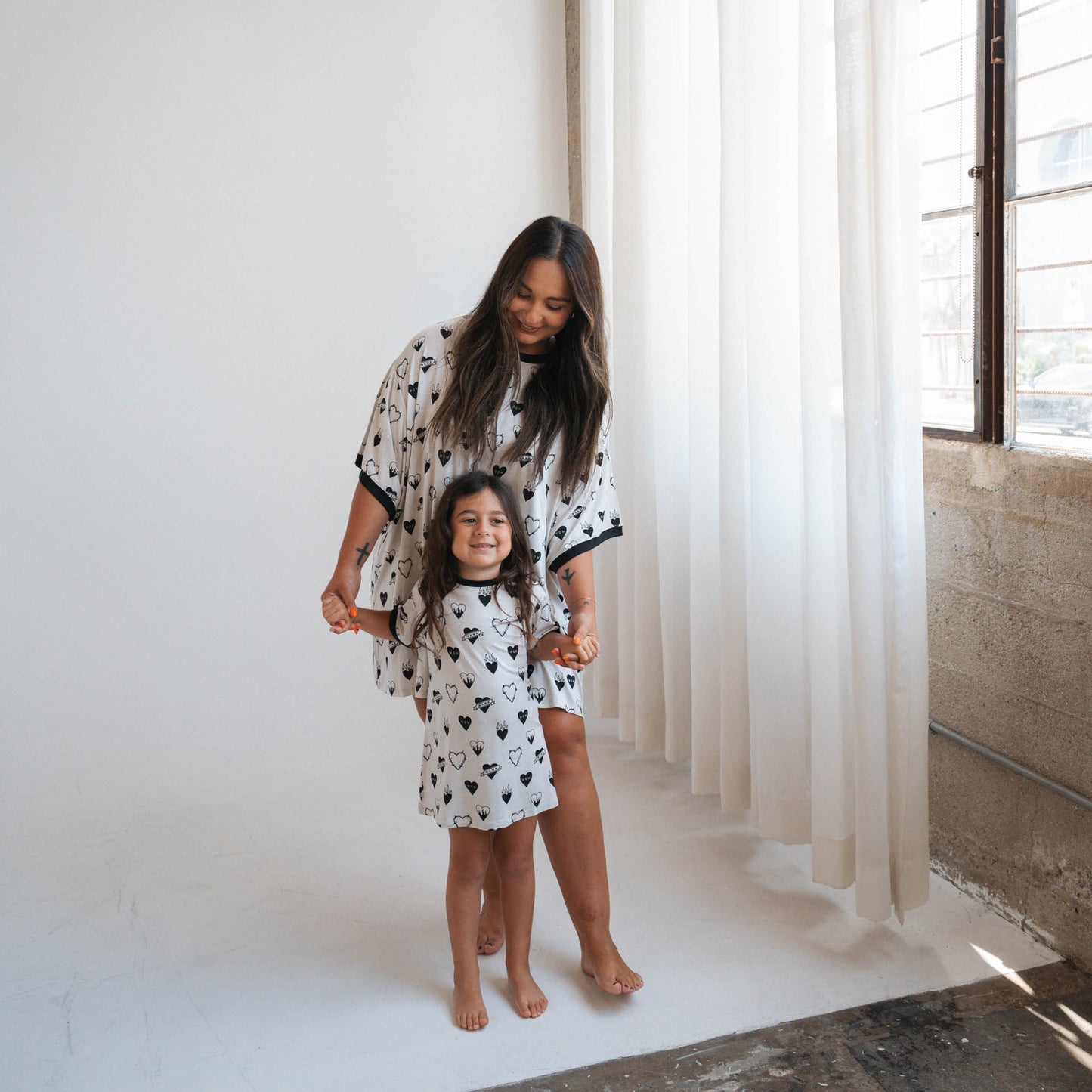 Tattoo Heart Heather Grey | T-Shirt Dress